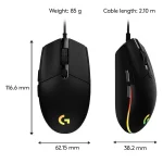 خرید ماوس گیمینگ لاجیتک مدل logitech g102 black - تصویر 3